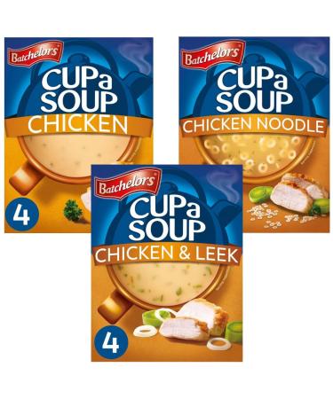 Cup A Soup Bundle with Batchelors Special Chicken Noodle 94g Chicken & Leek 86g and Chicken 81g (3 Pack)