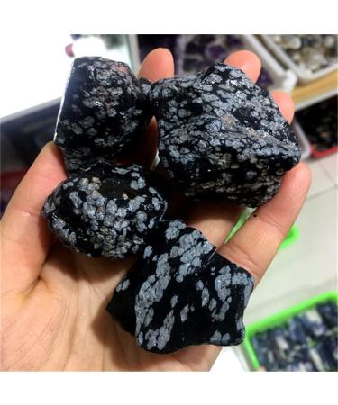 Natural Gemstone Snowflake Obsidian raw Crystals Stones for Decoration Stones kaixun 100g 30-50mm - Buy Online on SooperMarket.com