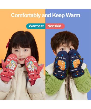 Kids Ski Mittens  Kids Gloves  Cute Unicorn Waterproof Winter Snow Mittens for Toddler Babby Boys and Girls(2-10) Red Size M : 5-10 Years - Buy Online on SooperMarket.com