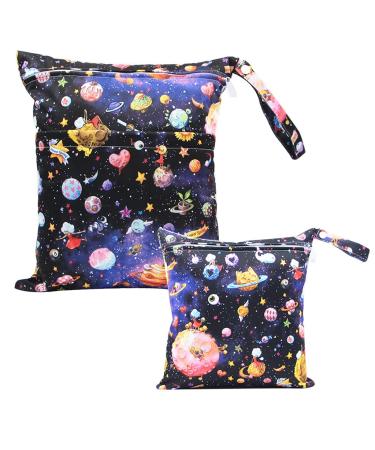 Egurs diaper bag for on the go wetbag 1 piece large + 1 piece medium space