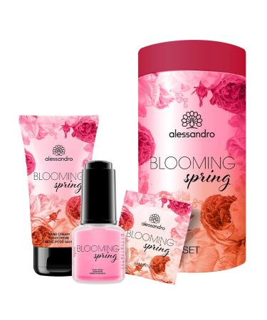 alessandro BLOOMING SPRING SET - Hand Cream and Nail Oil - Intensive Hand Care - Floral Fragrance