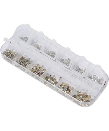 Nail Art Rhinestones ANGGREK Nail Art AB Crystal Rhinestones Colorful Flatback Glass Nail Decoration DIY Manicure Accessory(1#) - Buy Online on SooperMarket.com