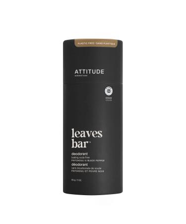 ATTITUDE Plastic-Free Deodorant  Aluminum Free  Baking-Soda Free  EWG Verified Body Care  Vegan and Cruelty-free  Patchouli and Black Pepper  3 Ounces