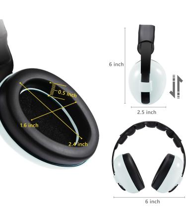GUKOY Baby Ear Protection Headphones for Ages 0-3 Years | Noise Cancelling Ear Defenders for Infant Hearing | White - Buy Online on SooperMarket.com