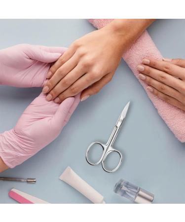 Stainless Steel Cuticle Scissors Eyebrow Trimmer Scissors Nail Scissors Premium Manicure Scissors for Manicure Pedicure Eyebrows Beard - Buy Online on SooperMarket.com