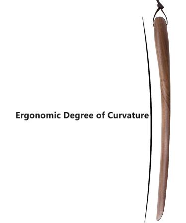 Muso Wood 15in Shoe Horn Long Handle for Seniors, Men, Women, Kids, Pregnancy - Walnut Wooden Shoehorn - Ergonomic Design - Buy Online on SooperMarket.com