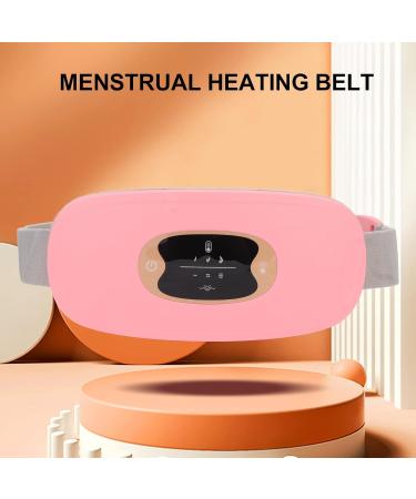 Shop Menstruation Heating Belts - 3 Temperature Levels Fast Warming & Vibration | Comfortable Portable Pink Abdominal Heating Pillow for Women & Girls - Buy Online on SooperMarket.com