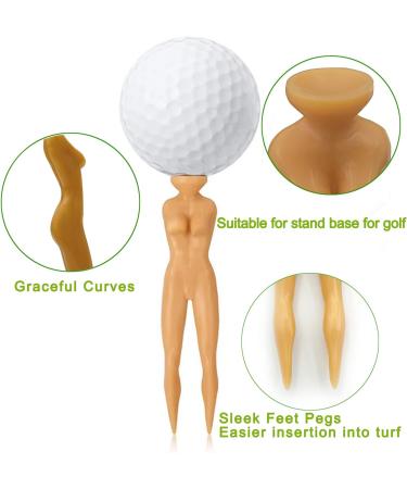 Nude Woman Plastic Golf Tees (Pack of 20) - Sexy Lady Tees for Fun Golf Training - Buy Online on SooperMarket.com