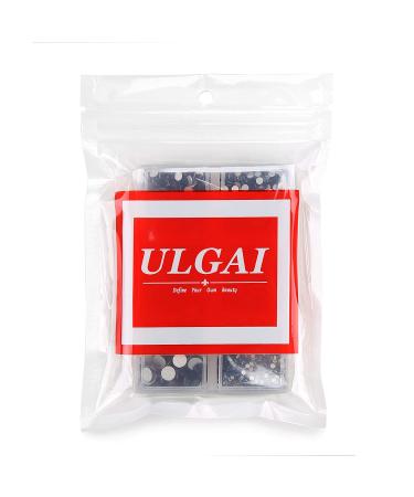 4300PCs Mixed Size Flatback Rhinestones - Non Hotfix Round Crystal Gems Glass Beads for Nail Art, Clothes, Shoes, and Bags - Jet Black - 2mm-6.5mm - Buy Online on SooperMarket.com
