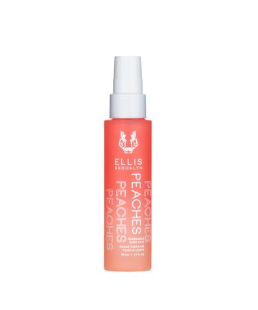 Ellis Brooklyn PEACHES Hair And Body Mist - Fruity Floral Perfume For Women with Sweet Peach Rosebud & Sandalwood Vegan Perfume Made In The USA Peaches 1.69 Fl Oz (Pack of 1)