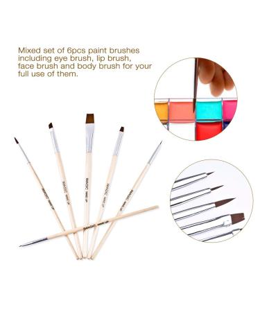 6-Piece Makeup Brush Set for Face Eyes & Lips - Multifunctional Nylon Brushes for Beginners & Pros | International Shipping - Buy Online on SooperMarket.com