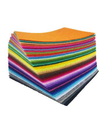 flic-flac 48PCS 8 x 12 inches (20 x 30cm) Assorted Color Felt Fabric Sheets Patchwork Sewing DIY Craft 1mm Thick   (20cm * 30cm  48pcs)