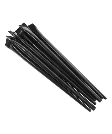 PLAFOPE 12pcs Practical Eyeliner Brush Eye Liner Makeup Brush Angled Eyebrow Brush Eye Liner Brush 15.5x1.2x0.6cm Black