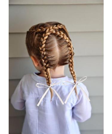 XFYUZR Women Bow Hair Clip Set - 10Pcs White Pink Ribbon Ponytail Holder for Girls - Buy Online on SooperMarket.com