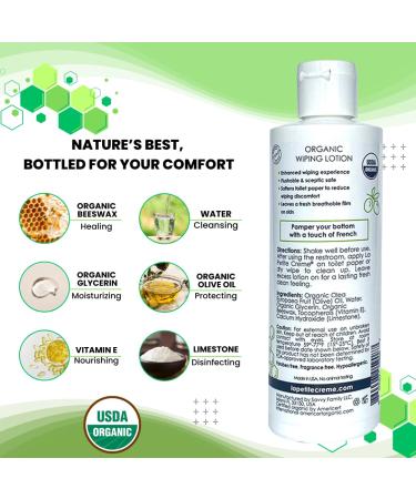 La Petite French Premium Wiping Lotion - Organic Flushable Skin Cleanser & Moisturizer (8 oz) - Eco-Friendly Alternative to Wet Wipes for a Better Bathroom Experience - Buy Online on SooperMarket.com