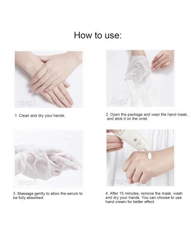 Moisturizing Hand Mask with Collagen - Repair & Brighten Dry Cracked Hands | Hydrating Glove Serum - Buy Online on SooperMarket.com