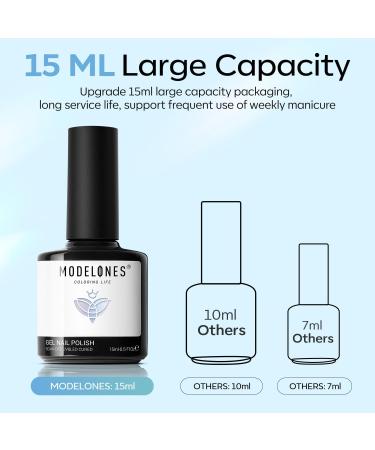 Modelones Pearl Gel Nail Polish 15ML Shimmer Mermaid Light Blue Gel Polish Pearlescent Shell Nail Gel Soak Off UV Gel Led Spring Gel Polish Swirl Shell Thread Effect DIY Manicure Gifts Pearl Blue - Buy Online on SooperMarket.com