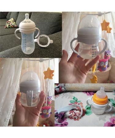 Newmemo 2pcs Baby Bottle Handles - Avent Natural Wide Mouth Bottle Grip Handles for Easy Feeding - Baby Bottle Accessories - Buy Online on SooperMarket.com