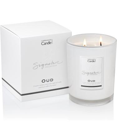 Luxury Scented Candle Gift for Women | Natural Wax Blend | 65 Hours Burn Time | Hotel Collection - Oud (21oz) by The Copenhagen Company - Buy Online on SooperMarket.com