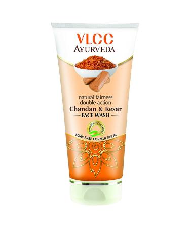Vlcc Ayurveda Chandan Kesar Face Wash - Natural fairness double action- 100ml pack of 2