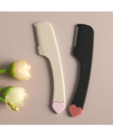 Eyebrow Razors - Multi-Purpose Dermaplaning Tools for Women | 2 Pack White | Trim Shape & Care - Buy Online on SooperMarket.com
