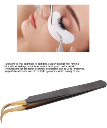 Premium Stainless Steel Curved Eyelash Extension Tweezers for Beauty Salons | Precision Tools for Perfect Lash Application - Buy Online on SooperMarket.com