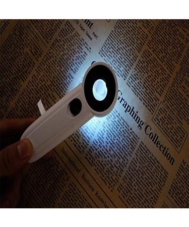 LED Lighted Slide out Illuminated Portable 40X Jewelers Loupe Magnifier - with LED Magnifying Eye Loop Stand - Buy Online on SooperMarket.com