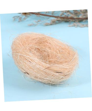 Unomor 12th Simulated Bird Nest - Mini Decorative Rattan & Hemp Silk Nest for Home Culture - 12x12cm - Buy Online on SooperMarket.com
