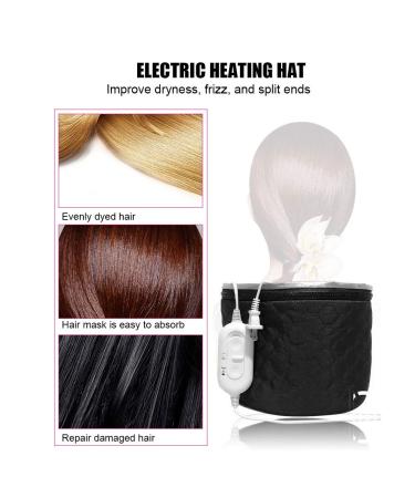 Electric Hair Heating Hat - Hot Oil Treatment & SPA Nourish Care | Adjustable Temperature | Soft PU Material - Deep Conditioning Hair Care - Buy Online on SooperMarket.com