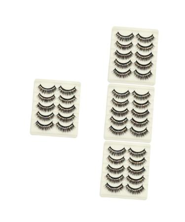 FOMIYES 40 Pairs Diamond False Eyelashes Exaggerated Eyelashes False Eyelashes Magnetic False Eyelashes Dramatic Glitter False Lashes Natural Look Chemical Fiber Hard Stem Striking Make up