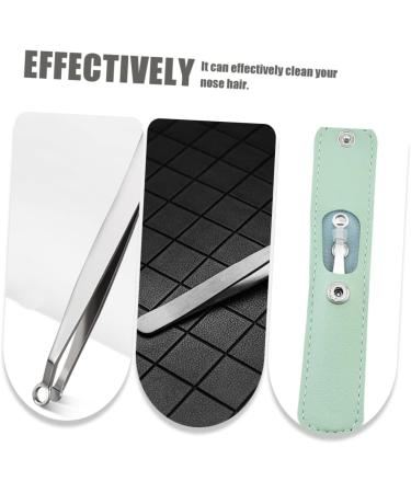 NOLITOY Stainless Steel Nose Hair Clip & Trimmer - Precision Slant Tweezer & Trimming Tool for Small Nose Hair - Portable & Durable - 9.9x1cm Green - Buy Online on SooperMarket.com
