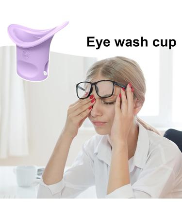 Eyewash Cups | Silicone Eye Washer Portable Cleaning Cup Soft Eye Cleaning Cup Eye Bath for Elderly Women Men Children Eye Cleansing Puchen Purple - Buy Online on SooperMarket.com