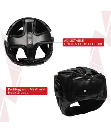 FA-Xtreme Boxing Headgear - Black | Head Gear & Mouth Guard for MMA Kickboxing | Adults & Kids 11+ Large | Ideal for Sparring & Training - Buy Online on SooperMarket.com