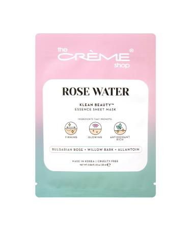The Cr me Shop Korean Skincare Beauty Full Facial Advanced Sheet Daily Natural Essence easy-to-use Soothing - Rose Water Face Mask 5 Piece Set