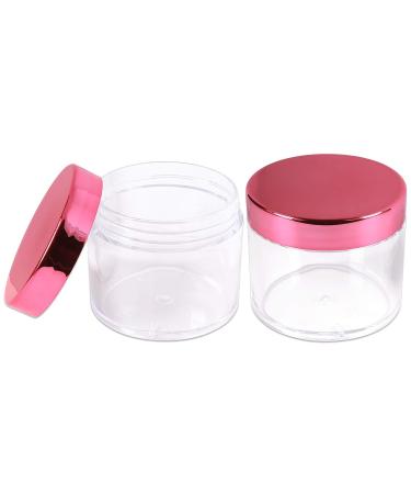 Beauticom 2 oz./ 60 Grams/ 60 ML Thick Wall Round Clear Plastic LEAK-PROOF Jars Container with ROSE GOLD Lids for Cosmetic  Lip Balm  Creams  Lotions  Liquids (12 Jars  Rose Gold) 12 Jars Rose Gold - Buy Online on SooperMarket.com