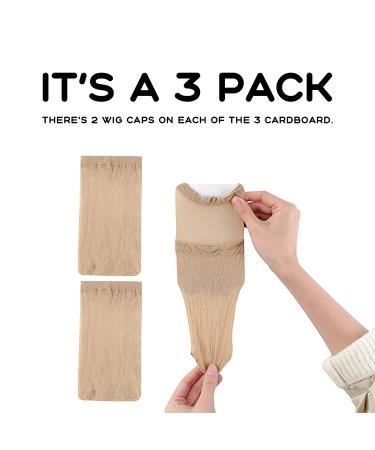 Appearanz Women's Wig Caps for Lace Front Wigs - Pack of 6 (Beige) - Buy Online on SooperMarket.com