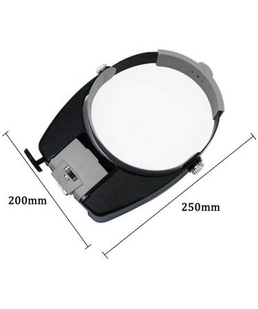 Head Magnifier Adjustable Size Headband Magnifying Lenses Repair Work Light High Transparency Lenses LED Light Head Lamp - Buy Online on SooperMarket.com