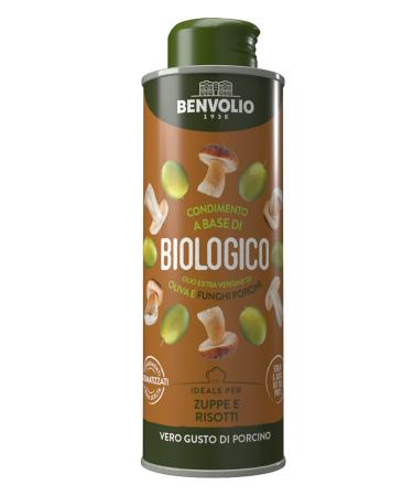 Organic Extra Virgin Olive Oil Flavored with Porcini Mushrooms - BENVOLIO | 250ml