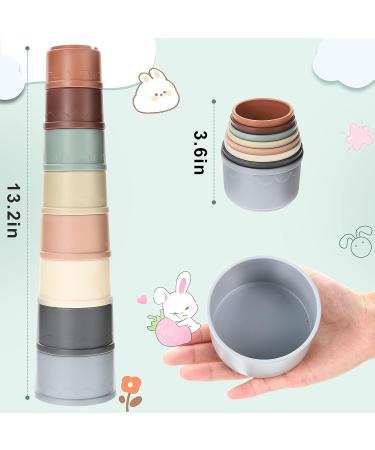 Stacking Cups for Rabbits-BPA-Free Safe Plastic Stacking Toys Rabbit Toys Bunny Toys for Hiding Food and Playtime Fun(8 Pack) - Buy Online on SooperMarket.com