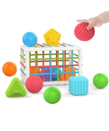 12 pieces of Montessori toys from 1 year motor toy from 1 year baby toys from 1 year motor cubes small children toy 1 year fine motor learning gift girls boy 1 2 3 years of Christmas Christmas