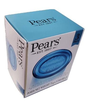 Pears Soap with Mint Extract 3.5 oz Bars - Pack of 3 - Buy Online on SooperMarket.com