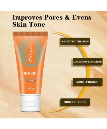 Calendula Peel Off Facial Mask - Blackhead & Pore Minimizer | Deep Cleansing Gold Mask for All Skin Types - Buy Online on SooperMarket.com