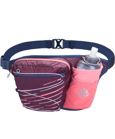 AONIJIE Hydration Belt Running Fanny Pack with Water Bottle Holder for Women Men Fit 6.8 Inches Phones 24oz Bottles - Ideal for Walking, Skiing, Hiking, Running (Pink Bag)