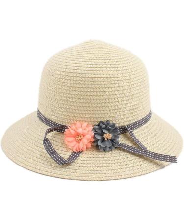 Integrity.1 Girls Summer Sun Hat & Small Bag Set - Milky White Flower Visor & Straw Hat for Kids - Buy Online on SooperMarket.com