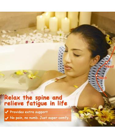 Conbella Luxury Bath Pillow for Tub - Slip Resistant, Waterproof for Neck and Back Support - Relaxing Spa Essential - Buy Online on SooperMarket.com