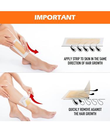 Charmonic Wax Strips for Hair Removal - 100 Count Waxing Kit for Bikini, Brazilian, Leg - Quick & Painless Body Wax Strip for Women & Men with 10 After-Wax Wipes - Buy Online on SooperMarket.com