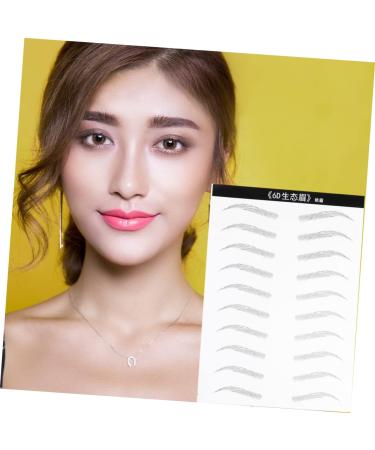 FOYTOKI 2 Pairs Simulation False Eyebrows Sticker Imitation Natural Brow Clear 21.00X15.00X0.01CM Black - Buy Online on SooperMarket.com