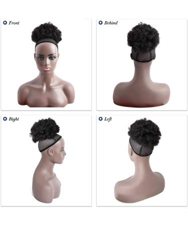 YAMEL Darkest Brown Afro Puff Drawstring Ponytail Extension - Medium Bun Updo Hair Piece for Black Women (Pack of 1) - Buy Online on SooperMarket.com