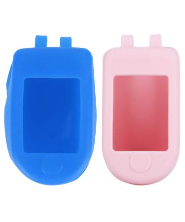 Socobeta flexibility wear-resistant fingertips pulse cover oximeter housing oximeter cover High quality silicone home for travel (blue+pink) household appliances