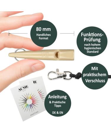 Acme Dog Whistle No. 210.5 - Loud & Effective Recall Training | Free Pipe Band - Perfect for All Dogs (Beige) - Buy Online on SooperMarket.com